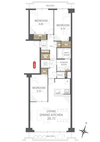 【間取り】コープ野村須磨離宮前A棟 
