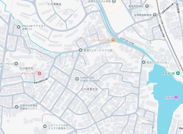 宝塚市仁川月見ガ丘　新築一戸建ての地図