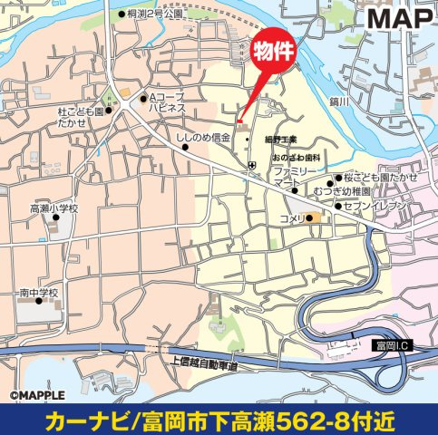 富岡市下高瀬　３号棟(全７棟)　いろどりアイタウン　新築建売分譲の地図