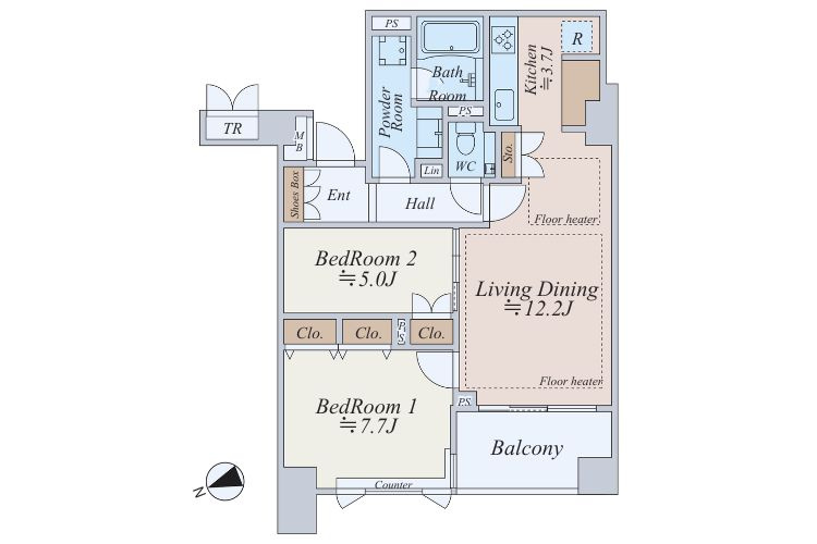 パークコート市谷仲之町の間取り