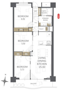 【間取り】プライムタウン木戸町 