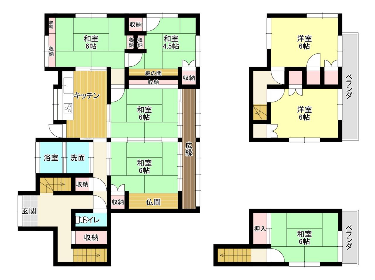 メルヴェーユ貸家の間取り