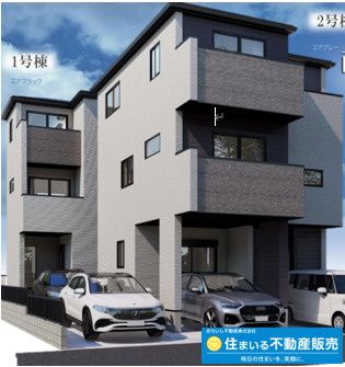 大野城市白木原1期　2号棟の外観パース