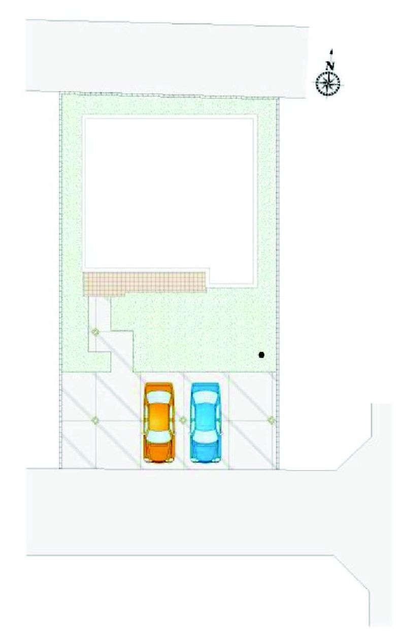 吉岡町大久保（平屋）　新築住宅の区画図|駐車場3台ご用意しています！来客時も重宝しますよ♪
