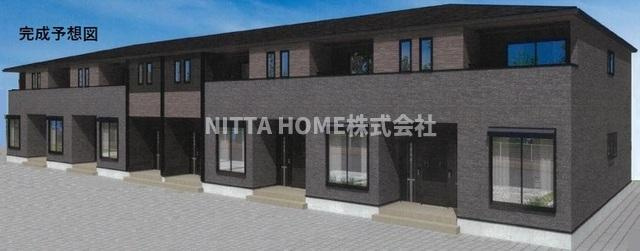 綾部市大島町穴見のアパートの外観|◆２０２６年６月完成予定の新築物件◆