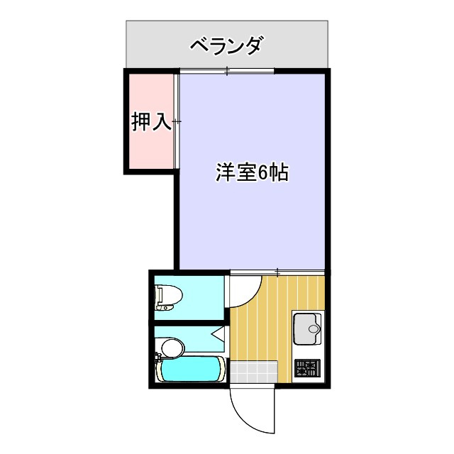 ハイツKKMの間取り|間取りは反転の場合があります。