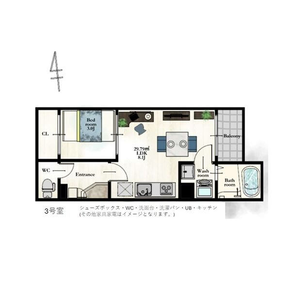REキャスバルクォーレ長町南の間取り