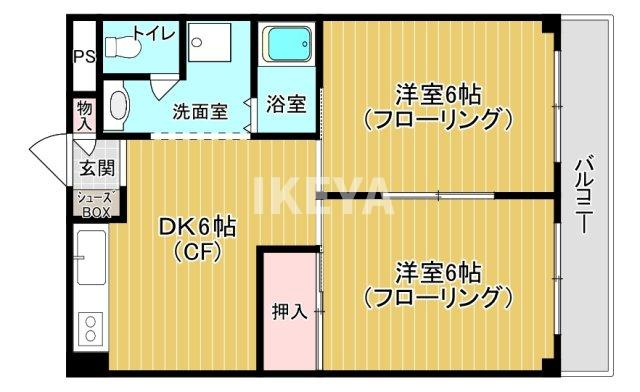 エクセレント北梅田の間取り