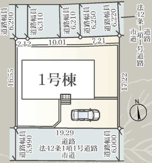 【区画図】 | 白河市関辺新築一戸建て1棟