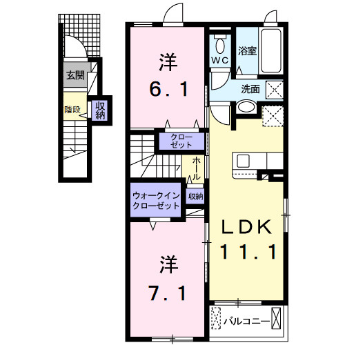 アベニールカルミアの間取り