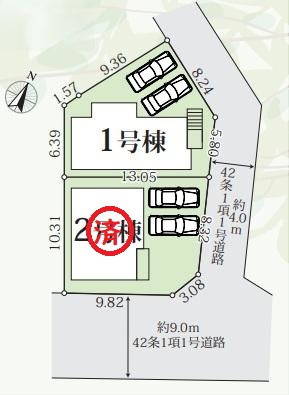 神戸市垂水区神陵台　新築一戸建て　ラスト1区画の区画図