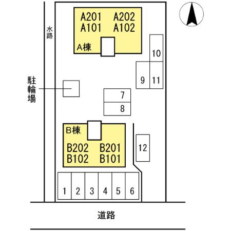 ライムライトツインズ　B棟の区画図