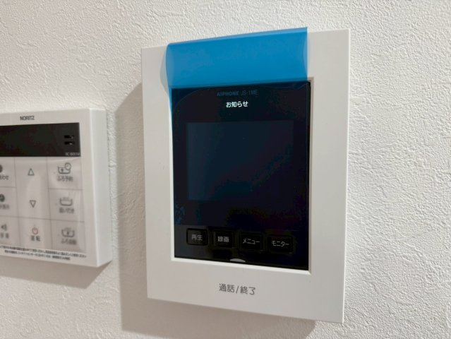 川越市中台2丁目　新築一戸建て　A号棟の防犯設備|モニター付きインターホン