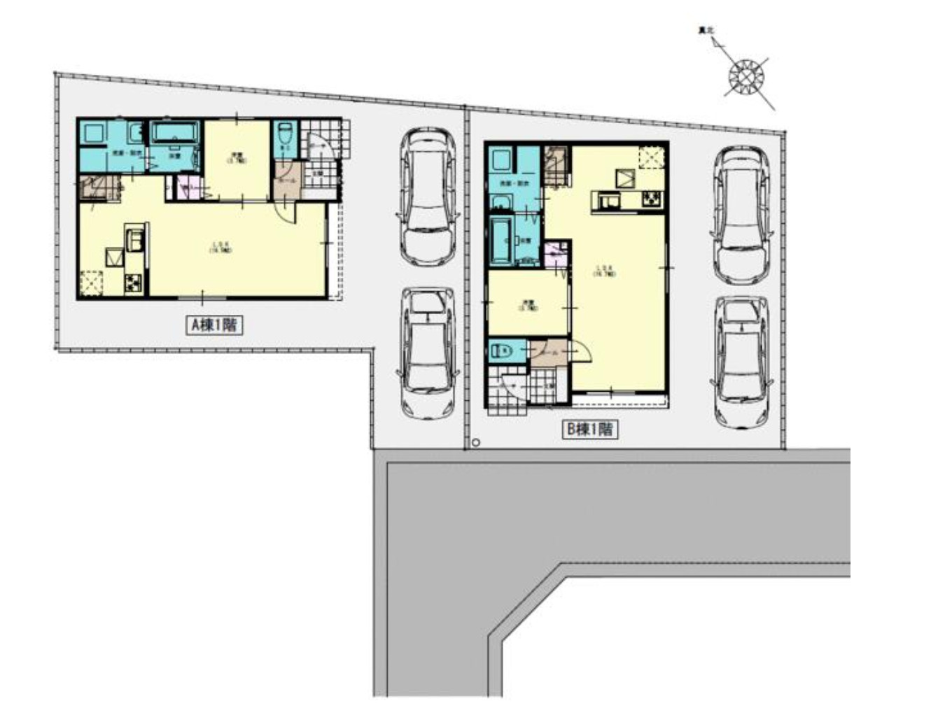 川越市中台2丁目　新築一戸建て　A号棟の区画図|A号棟