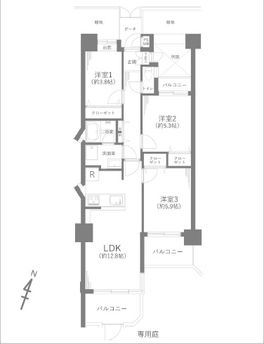 【間取り】 | ザ・ステイツ志木アーバンヒルズ | ３LDK