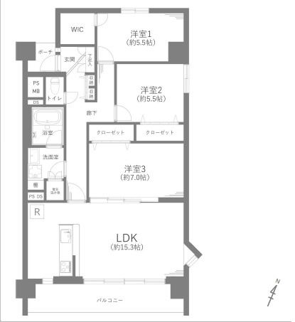 【間取り】 | 志木パストラルマンション | ３LDK