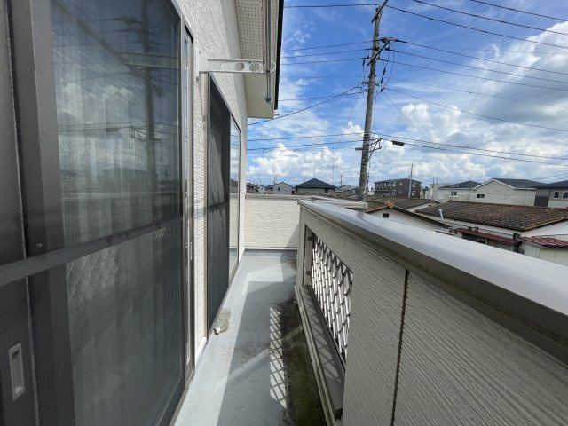 中古戸建・中古住宅　郡山市大槻町下町東　大槻小学校・大槻中学校のバルコニー