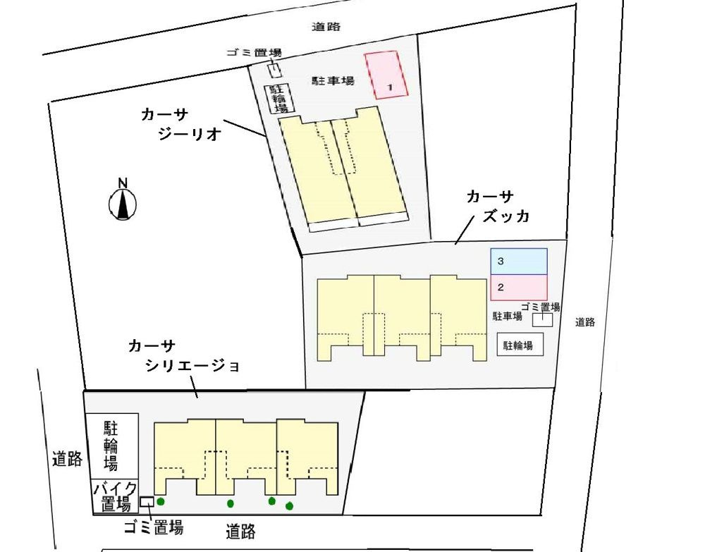 カーサ　ズッカの駐車場