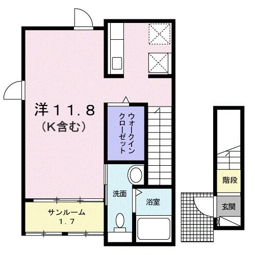 カーサ　ズッカの間取り