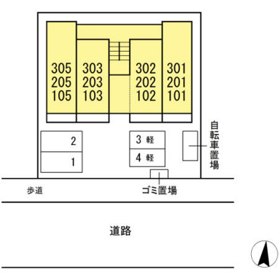 【区画図】 | エクセレント東朝日町19