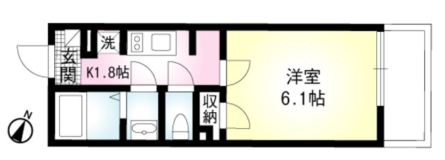 コンフォート桜木の間取り|間取図です。