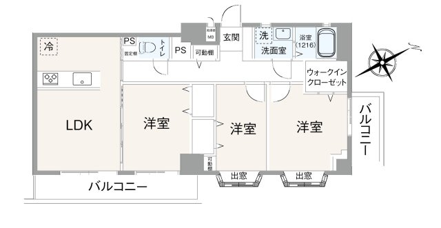 【間取り】 | 朝日プラザ大橋南☆仲介手数料無料☆