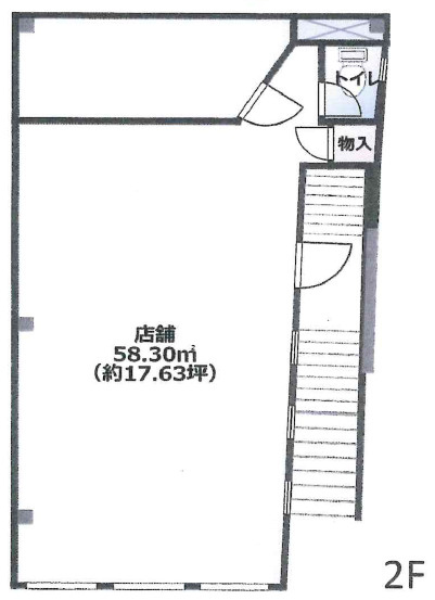 大津市馬場１丁目の店舗一部の間取り