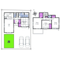 【間取り】 | 4LDK+庭付き+カースペース2台
