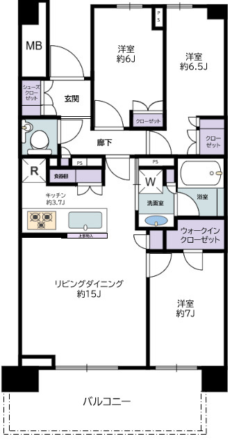 Park Village E棟 13階