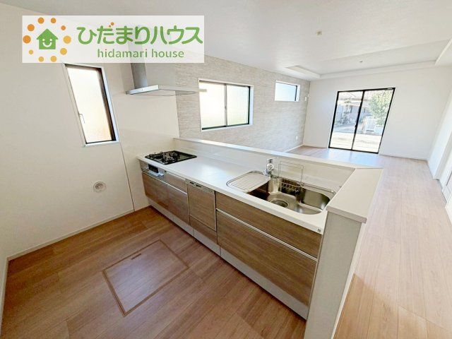 【キッチン】 | 我孫子市寿4期　新築戸建　1号棟 | 家族と会話しながら料理できるオープンカウンター♪