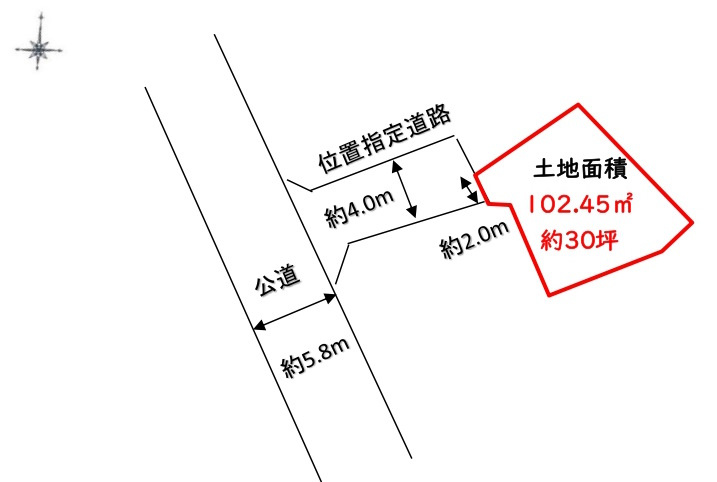 敷地面積30坪　売地　さいたま市岩槻区城町1丁目　