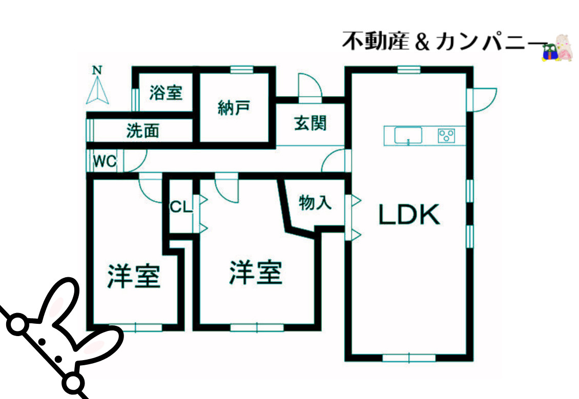 南久米町の中古のおうち　松山市南久米町中古戸建の間取り
