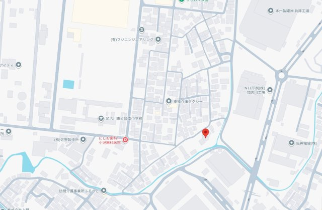 加古川市野口町水足　土地の地図