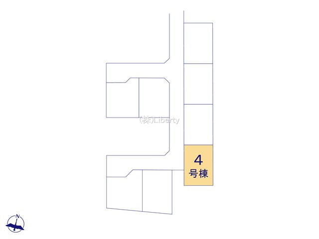 かすみがうら市下稲吉2期　新築戸建　4号棟の区画図