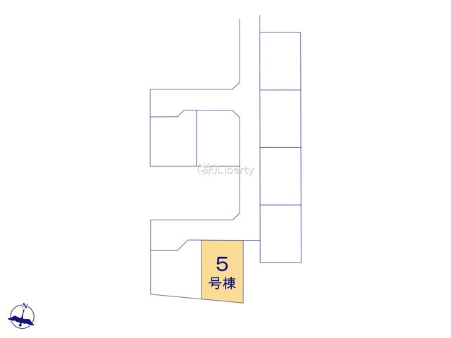 かすみがうら市下稲吉2期　新築戸建　5号棟の区画図