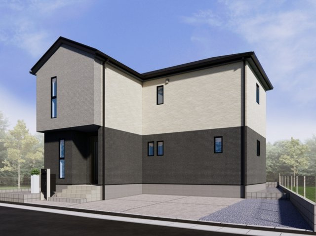 【外観パース】 | 鴻巣市筑波1丁目　新築戸建　全1棟　1号棟 | 1号棟