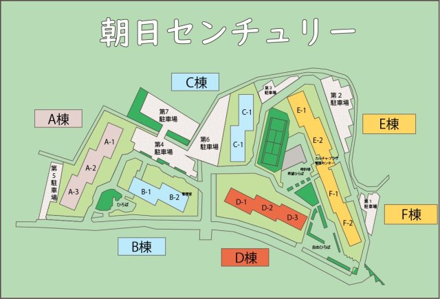 朝日センチュリーみずほ台C棟の区画図