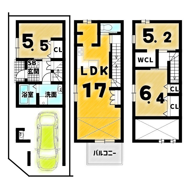 西七条名倉町の間取り