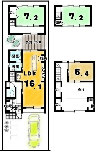 紫竹上芝本町の間取り