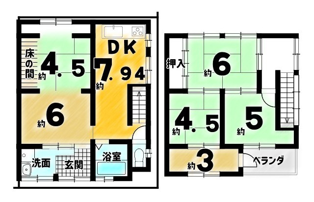 太秦安井西裏町の間取り