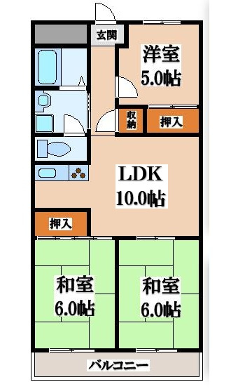 【間取り】 | シロハイヌ今米