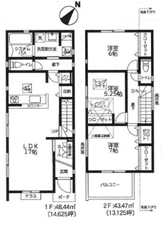 【間取り】 | 藤沢市善行坂2丁目  3号棟 3期 | 都市ガス　網戸標準仕様　シャッター3箇所付　Ｗロックタグキー　食洗器・浄水器　浴室乾燥機+窓・浴室TV　洗濯機置場ガス栓（ガス乾燥機用）有　屋根裏収納　リネン棚　全居室収納　パントリー　LDK17帖
