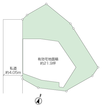 武1丁目建築条件付き売地　Ｃ区画の画像