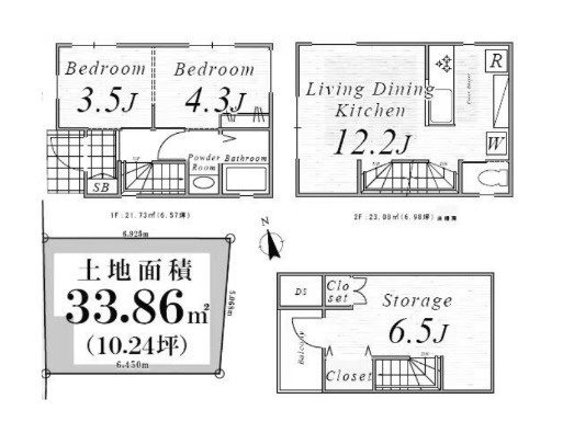 葛飾区堀切４丁目の新築戸建の間取り|～間取図～