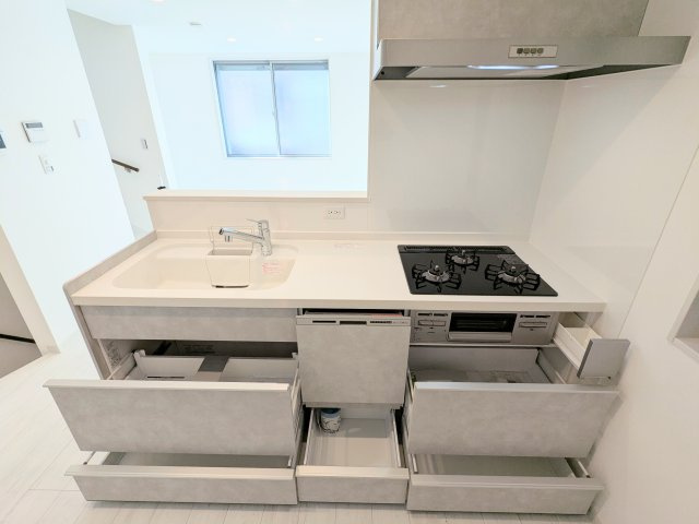 葛飾区堀切４丁目の新築戸建のキッチン|～食器洗浄乾燥機付のキッチン写真～