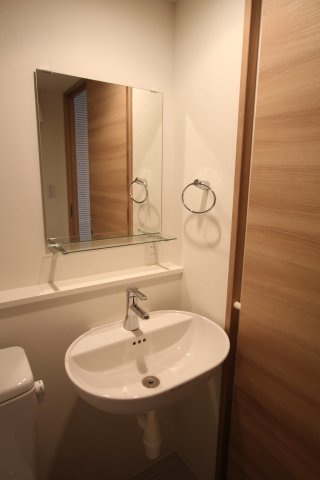 スペースが確保できる洗面所です