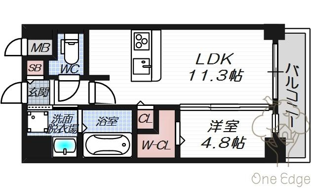 ティーズガーデンの間取り