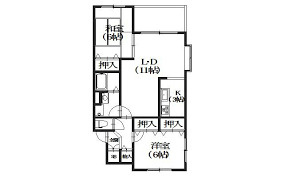 ヘーベルヒルズ西向日の間取り