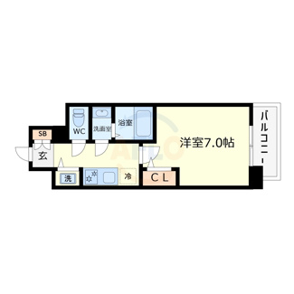 【間取り】 | エスリード松屋町SOUTH | エスリード松屋町SOUTH　天井が高く開放的な間取