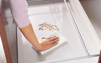 清水区八坂西町　戸建　2号棟のランドリースペース|お手入れ簡単
引出底板ホーロー貼り